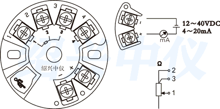 ZYT212線性電阻變送器接線圖
