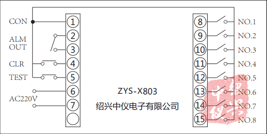 八路閃光報(bào)警器接線(xiàn)說(shuō)明